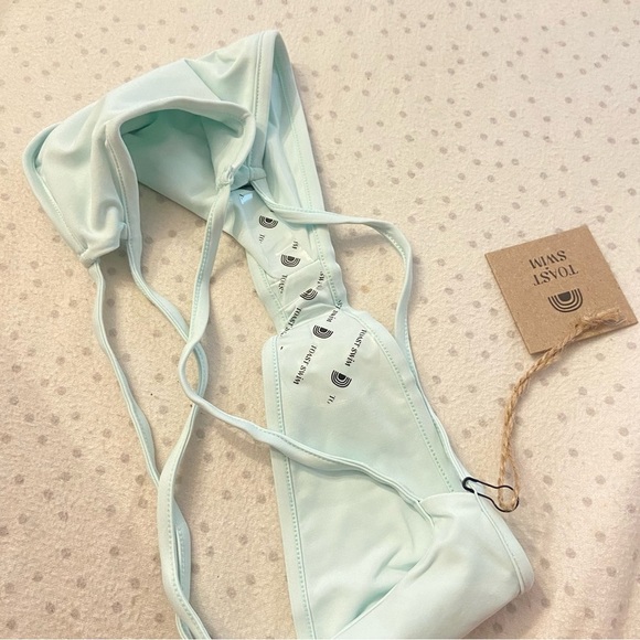 New! toast signature open side bottom blue glass nwt 28980 - Picture 4 of 6